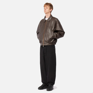 DEBOSSED WAVY JACKET - BROWN