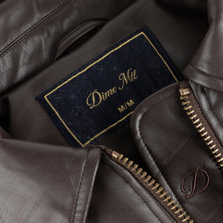 DEBOSSED WAVY JACKET - BROWN