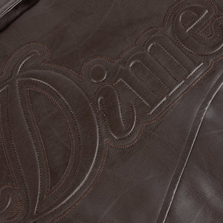 DEBOSSED WAVY JACKET - BROWN