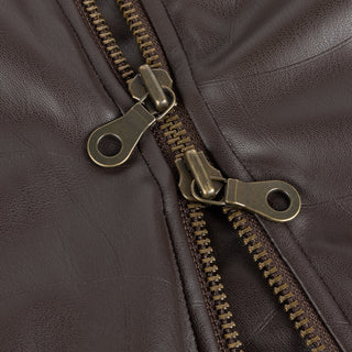 DEBOSSED WAVY JACKET - BROWN