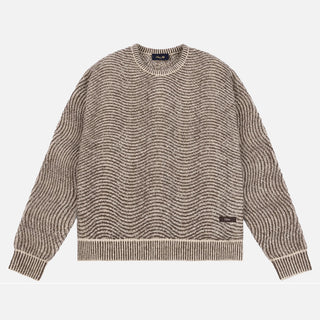 MOHAIR WAVE KNIT - CAMEL