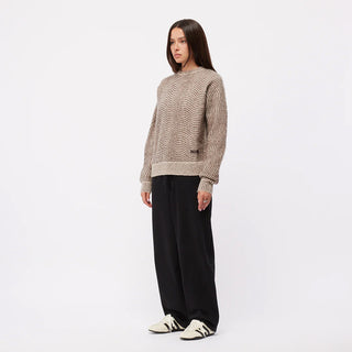 MOHAIR WAVE KNIT - CAMEL