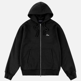 CURSIVE ZIP HOODIE - BLACK