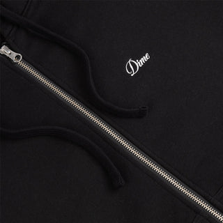 CURSIVE ZIP HOODIE - BLACK