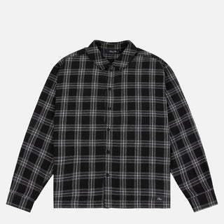 PLAID FLANNEL SHIRT - BLACK