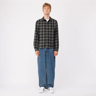 PLAID FLANNEL SHIRT - BLACK