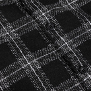 PLAID FLANNEL SHIRT - BLACK