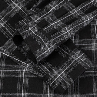 PLAID FLANNEL SHIRT - BLACK