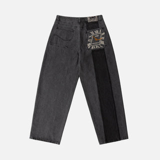 BAGGY DENIM PANTS - KNOWMATIC BLACK