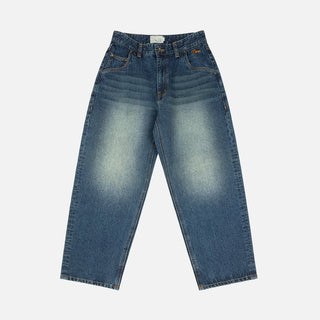 BAGGY DENIM PANTS - SANDBLASTED NIGHT INDIGO