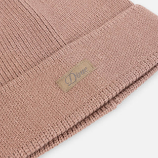 CURSIVE RIB BEANIE - CAMEL