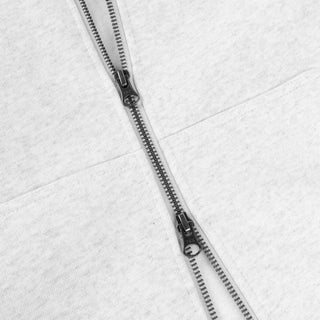 CURSIVE SMALL LOGO ZIP HOODIE - ASH