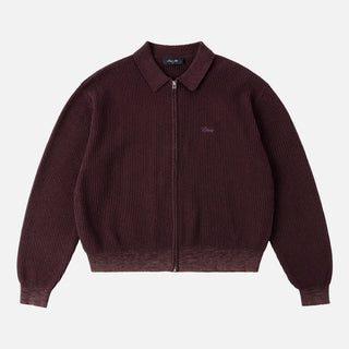 DOUBLE ZIP KNIT - WINE
