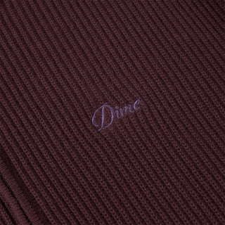 DOUBLE ZIP KNIT - WINE