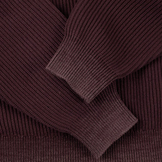 DOUBLE ZIP KNIT - WINE
