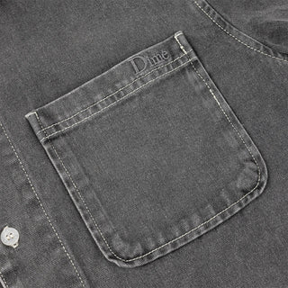STONEWASHED BUTTON UP - BLACK WASHED