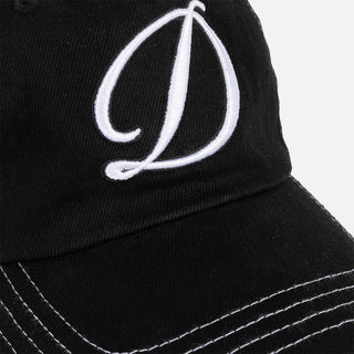 CURSIVE DENIM WORKER CAP - BLACK