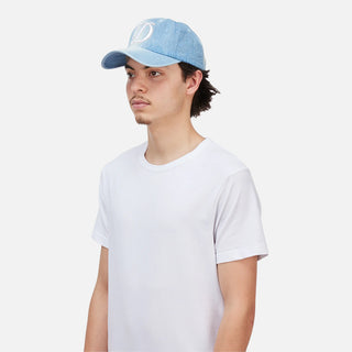 CURSIVE DENIM WORKER CAP - BLUE