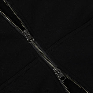 CLASSIC VEINS ZIP HOODIE - BLACK
