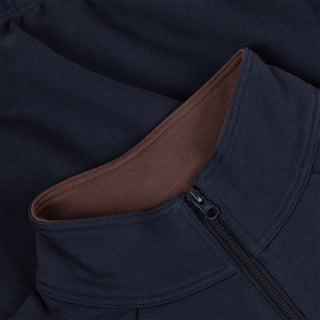 CLASSIC TERRY QUATER ZIP  - NAVY