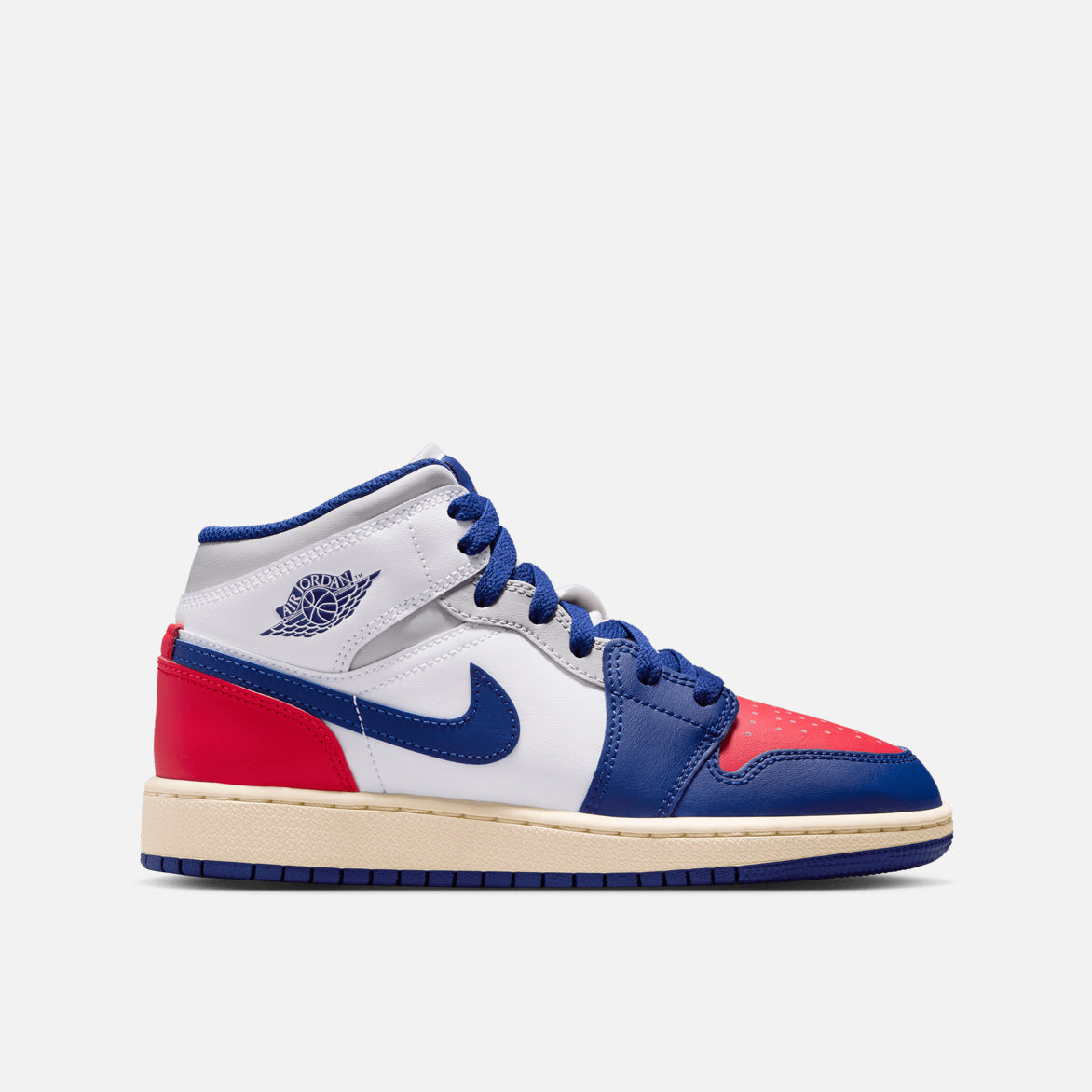 Royal Blue Blue And White And Red Jordans AIR JORDAN MID (GS