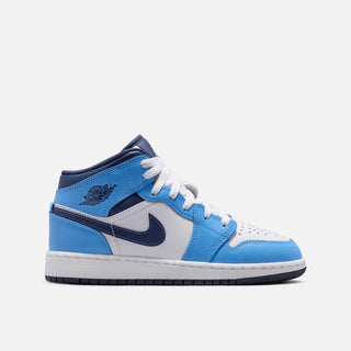 AIR JORDAN 1 MID (GS) - UNIVERSITY BLUE / MIDNIGHT NAVY