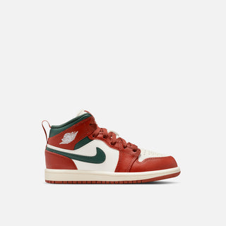 JORDAN 1 MID (PS) - SAIL / MIDNIGHT GREEN / REDSTONE