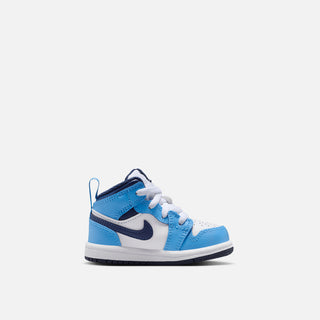 JORDAN 1 MID (TD) - UNIVERSITY BLUE / WHITE / MIDNIGHT NAVY