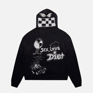 DOODLE HOODIE - VINTAGE BLACK