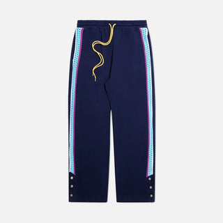 CROCHET PANEL PANT - BLUE