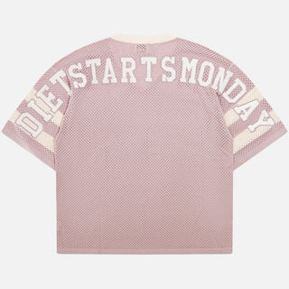 KNITTED MESH JERSEY - MAUVE