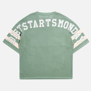 KNITTED MESH JERSEY - SAGE