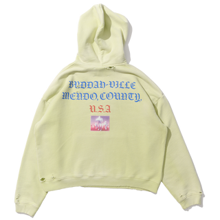 ETERNAL RETURN HOODED SWEATSHIRT - LIGHT GREEN