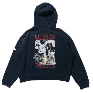VALLEY OF DOLLS HOODED SWEATSHIRT - BLACK