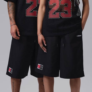 FTY X JORDAN SHORTS - BLACK / LIGHT CRIMSON