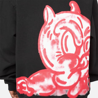 MARNI LOGO OVERSIZED HOODIE - BLACK