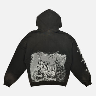 DARK MAGE HOODIE - TRASHED BLACK