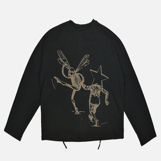 STAR CHILD WAFFLE KNIT - BLACK
