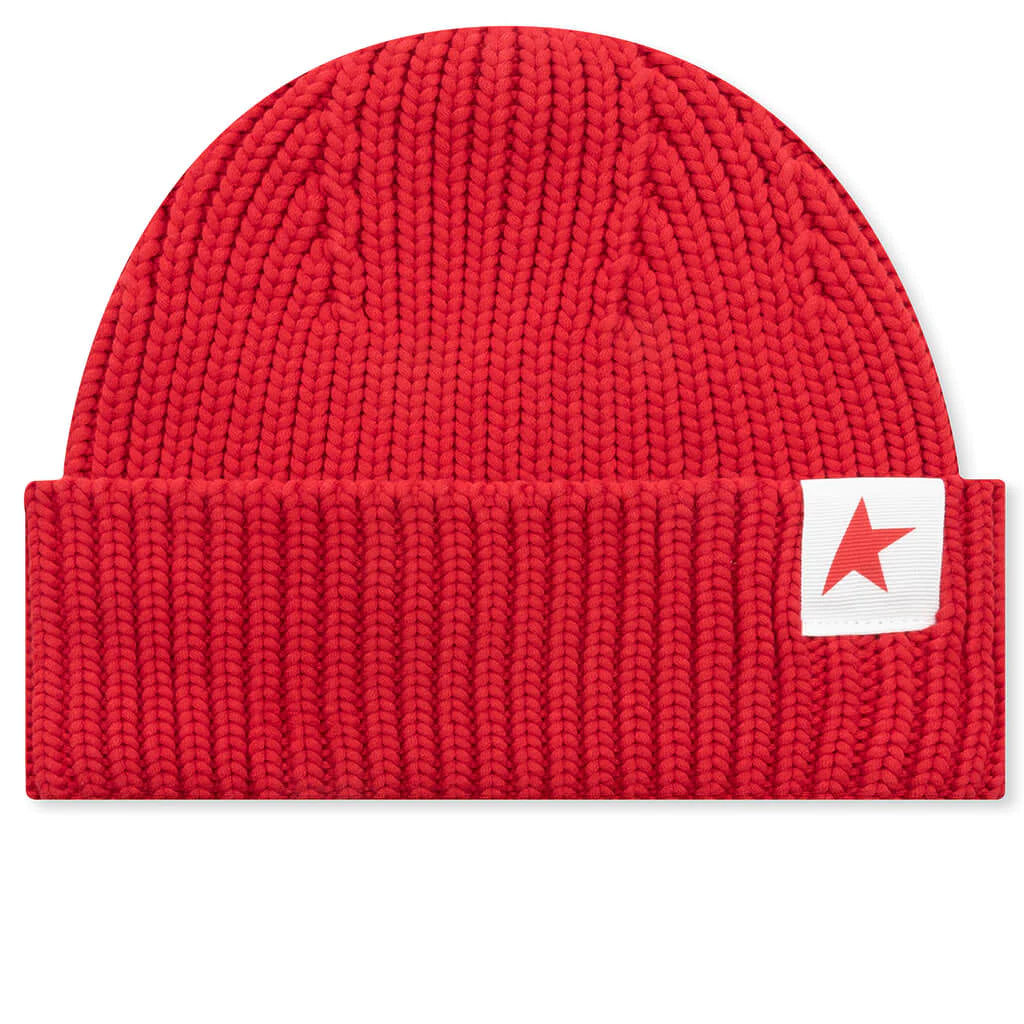 STAR  BEANIE - RED