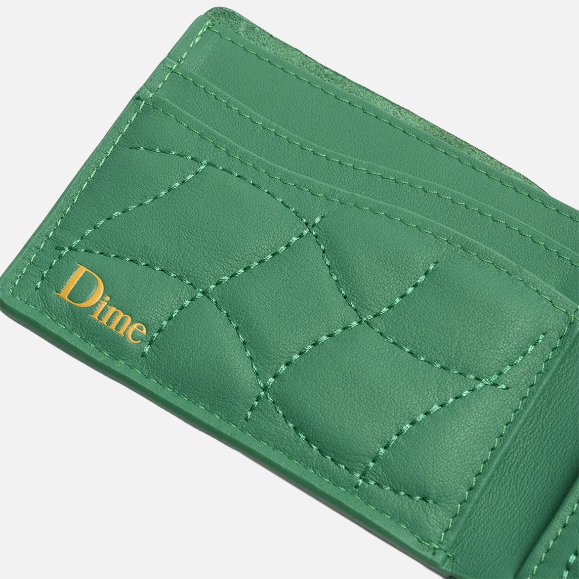 QUILTED BIFOLD WALLET - GRASS