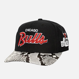 MITCHELL & NESS X JUST DON "I LOVE THIS TEAM" SNAKESKIN STRAPBACK - BULLS