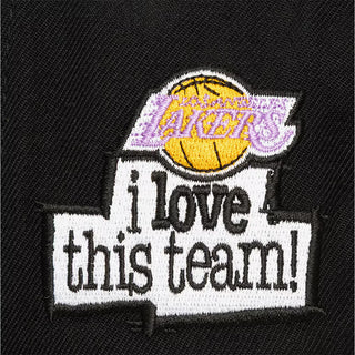 JUST DON X MITCHELL & NESS "I LOVE THIS TEAM" SNAKESKIN STRAPBACK - LAKERS