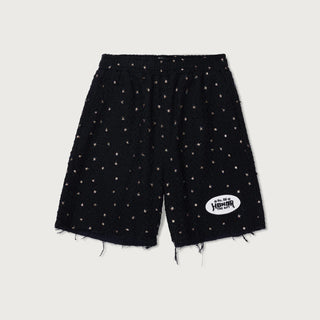BEADED SHORTS - BLACK