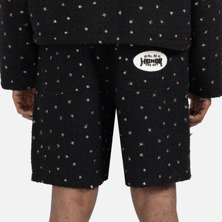 BEADED SHORTS - BLACK