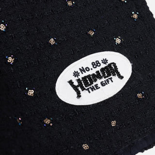 BEADED SHORTS - BLACK