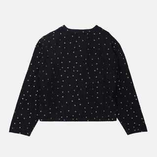 BEADED CARDIGAN - BLACK