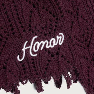 CABLE SWEATER - BERRY