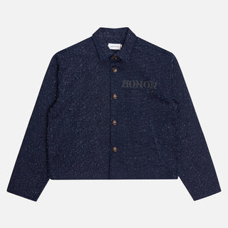 NEP YARN CHACKET JACKET - NAVY