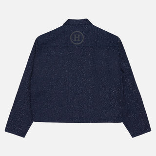 NEP YARN CHACKET JACKET - NAVY