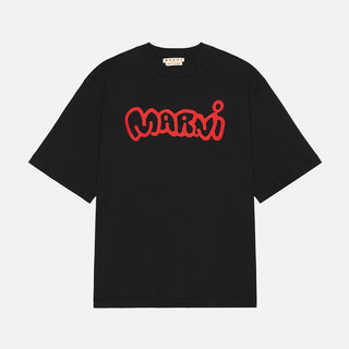 MARNI RELAXED LOGO TEE - BLACK